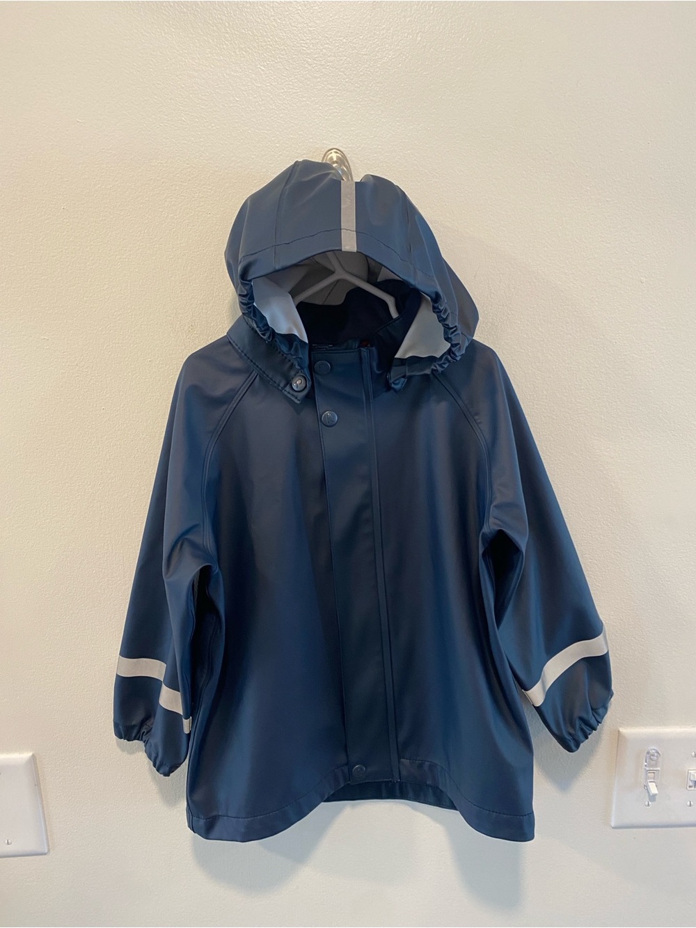 Reima Kids' Rubber Rain Jacket lampi size 4 navy blue waterproof